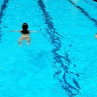 Swimming children Swimming children