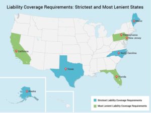 map of strictest and most linient states